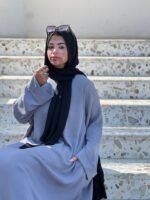 Cloché Abaya (Grey) - Image 4