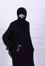 Hoodie Abaya (Black) - Image 6