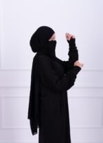 Hoodie Abaya (Black) - Image 2