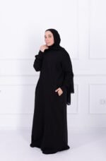 Hoodie Abaya (Black) - Image 3
