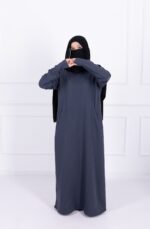 Hoodie Abaya (Blue Grey) - Image 3