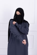Hoodie Abaya (Blue Grey) - Image 6